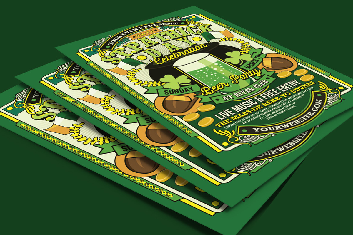 St Patricks Day Beer Party Flyer, a Flyer Template by Muhamad Iqbal hidayat (Photo 4 of 4)