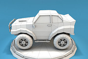 Cartoon Racing Jeep Low Poly, a Cars & Vehicle 3D Model by Low Poly Lab (Thumbnail 4 of 7)