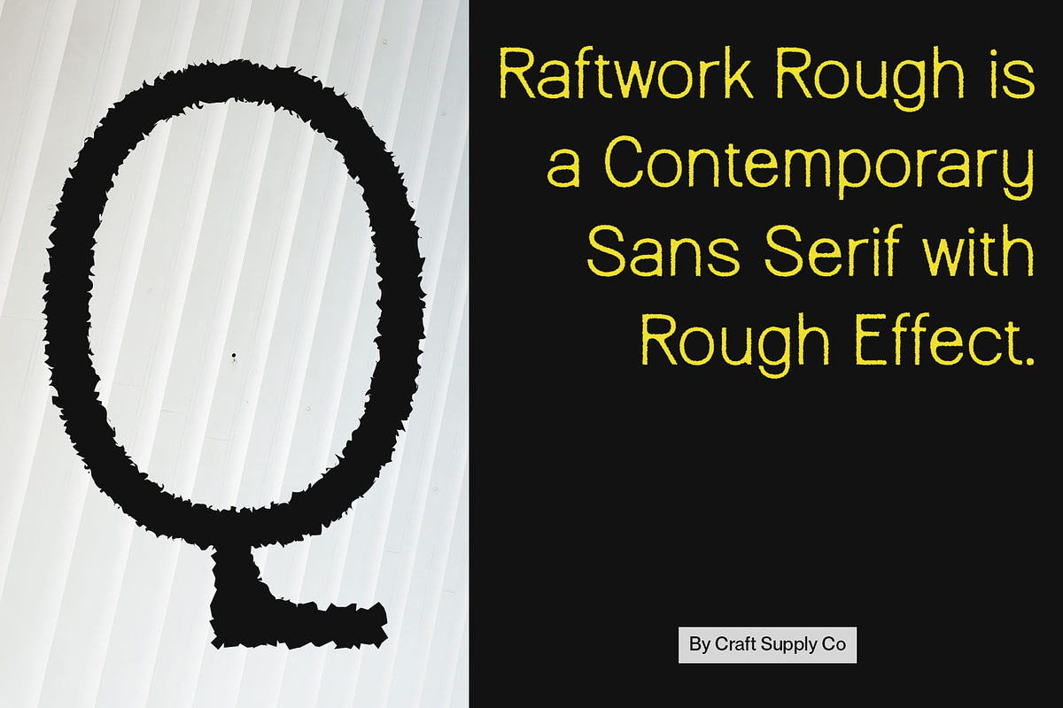 Raftwork Rough, a Sans Serif Font by Craft Supply Co. (Photo 2 of 8)