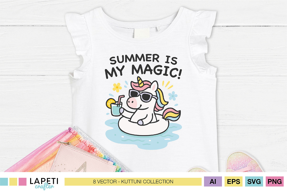 Summer Kids Sublimation Bundle, a Seasonal Illustration by Lapeticrafter (Photo 6 of 9)