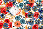 Rose Flowers Seamless Paper pack 012, a Pattern Graphic by Drawberx (Thumbnail 3 of 9)