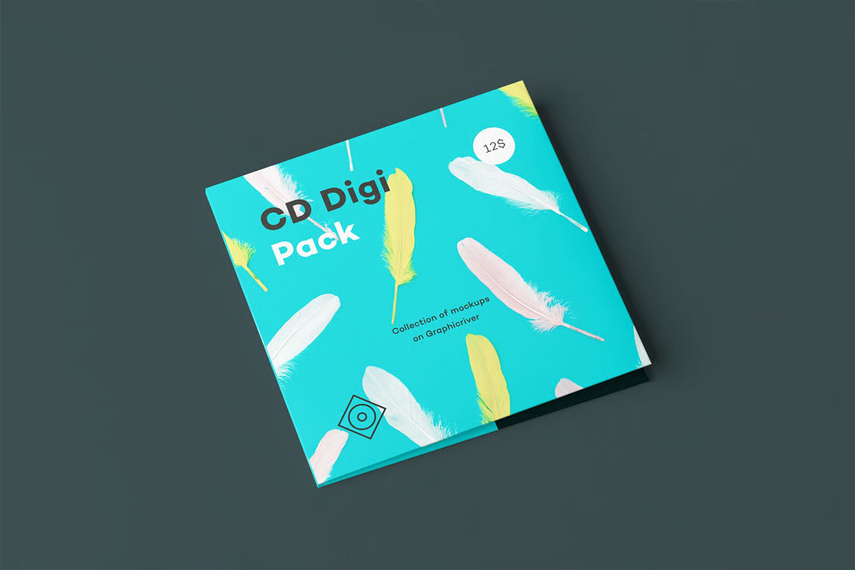 CD Digi Pack Mock-up, a Product Mockup by zippypixelstudio (Photo 8 of 16)