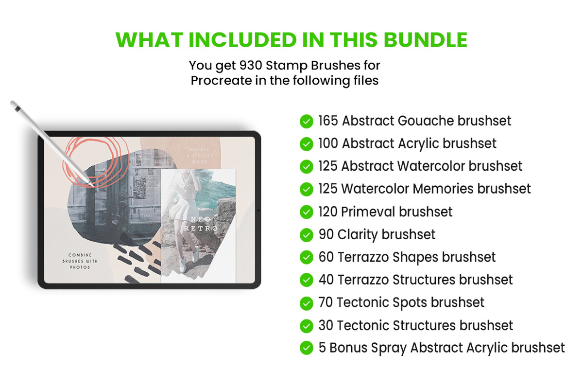 900+ Procreate Stamp Brushes Bundle, a Brush Add-On by Design Forest
