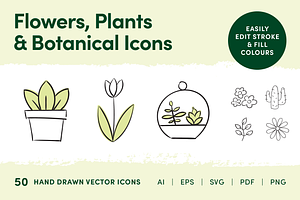 Flowers, Plants & Botanical Icons