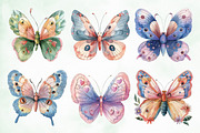 Watercolor Butterfly Png Clipart, an Illustration by Creative Art (Thumbnail 8 of 8)