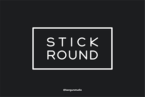 Stick rounded font