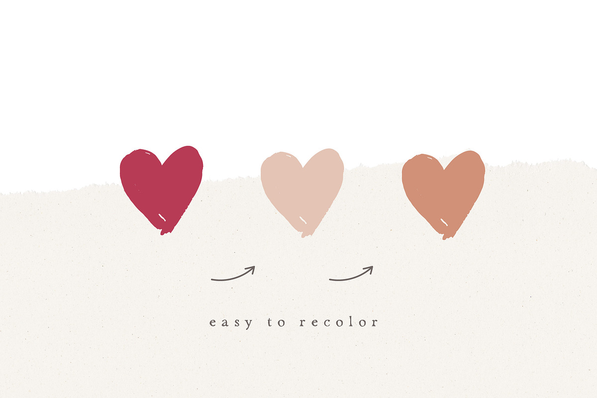 HEART / hand drawn png & vector, an Illustration by KruthDesign (Photo 3 of 6)