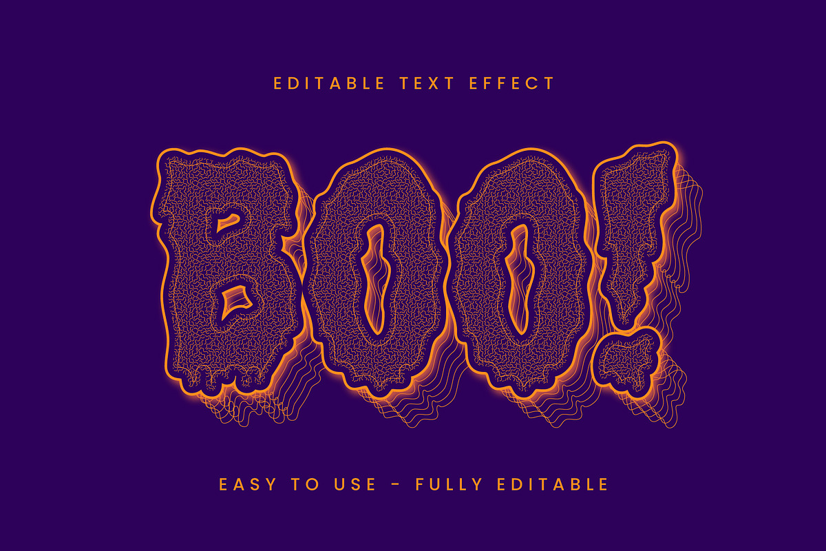 Spooky Neon Layered Text Effect