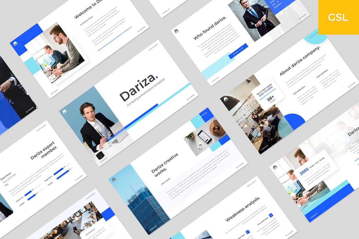 Dariza - Company Google Slides, a Presentation Template by BeadyLab (Photo 1 of 6)