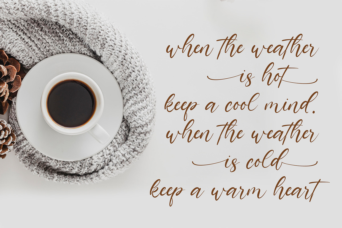 Winterline - Sweety Script, a Script Font by Almarkhatype (Photo 5 of 8)