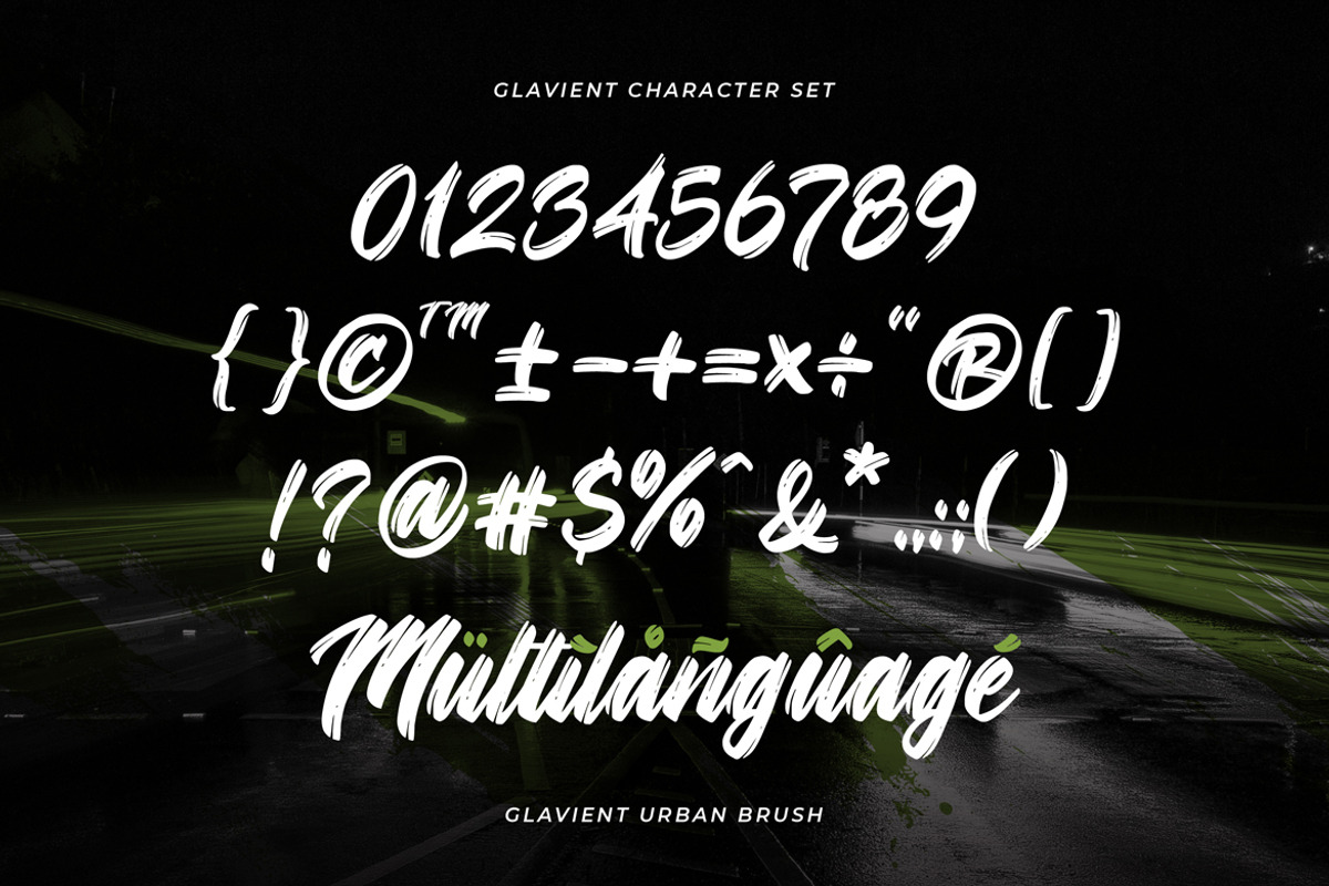 Glavient – Urban Brush Display Font, a Handwritten Font by Mahesans Co (Photo 9 of 10)
