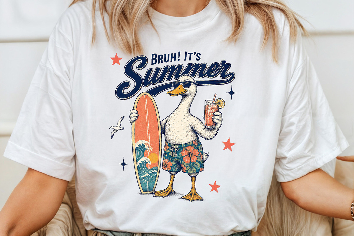 Bruh Its Summer Duck PNG, an Object Illustration by Sublimation Artist (Photo 4 of 9)