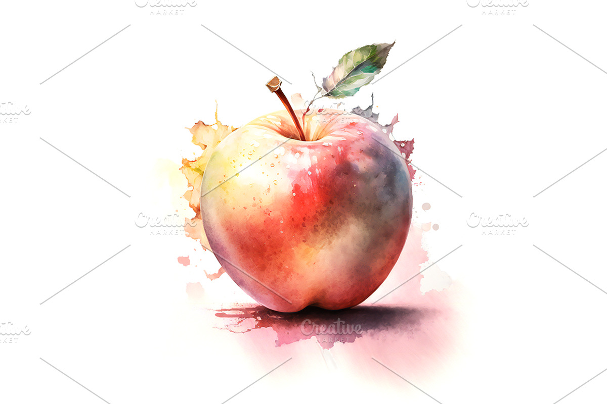 Fruit watercolor illustrations / 01, a Food Illustration by Graxaim Mock-up (Photo 8 of 9)