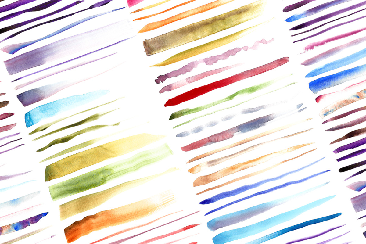75 Transparent Watercolor Strokes preview 2