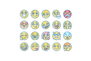 Emoji Emotional Funny Smile Face, an Object Illustration by pikepicture