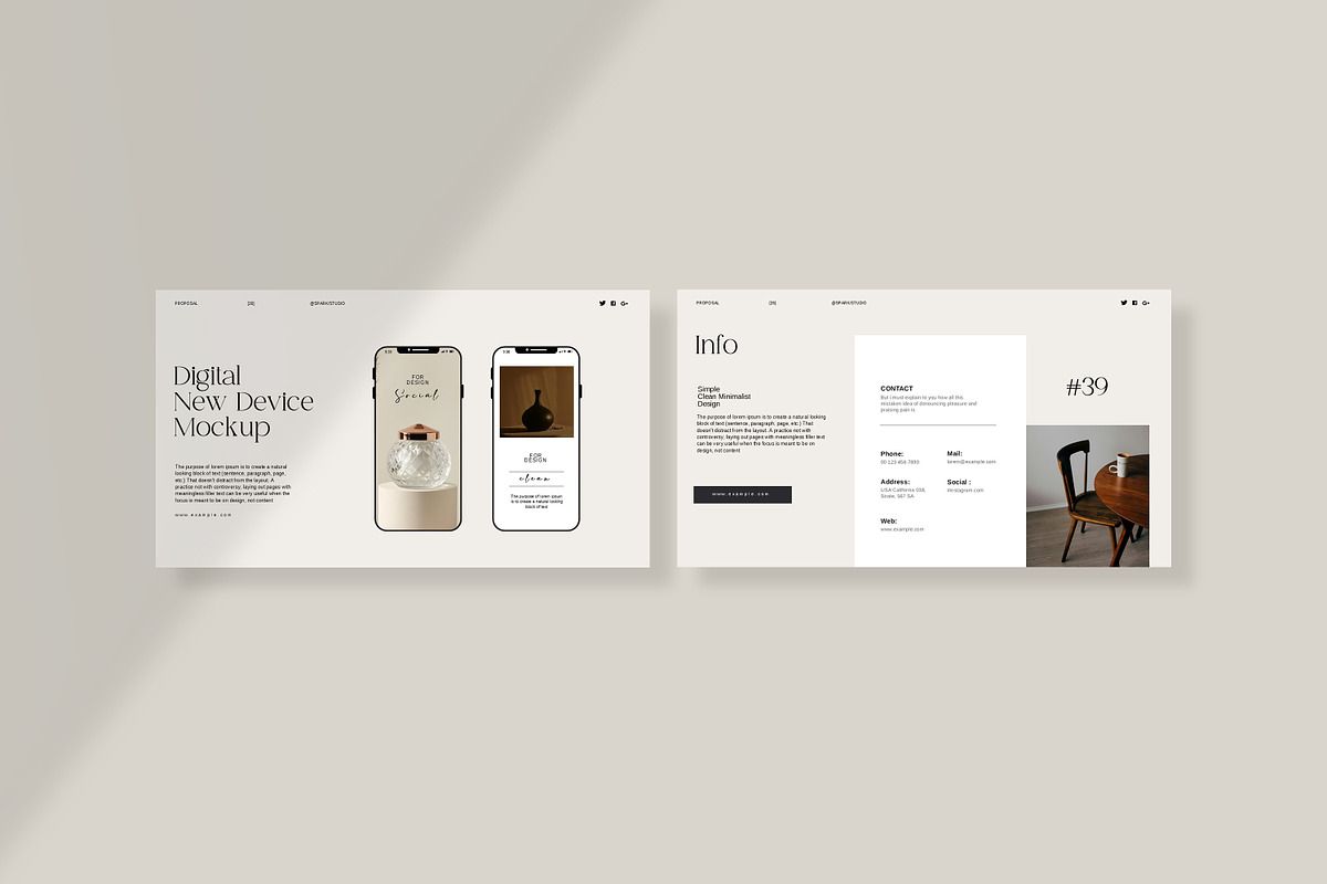 Lumino Minimal Presentation Template preview 8