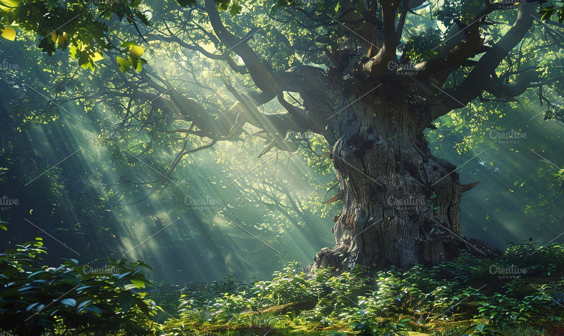 Green Wilderness Create Realistic Ar, a Background Photo by Maylianaw28