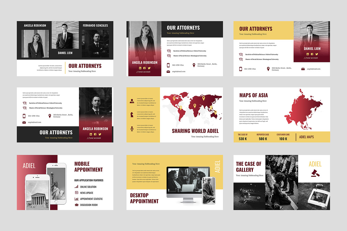 Adiel - Law Google Slides, a Presentation Template by TMint Creative