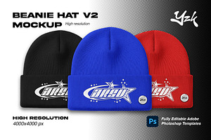 Beanie Hat Mockup Vol.02, a Hat Mockup by arseavin project