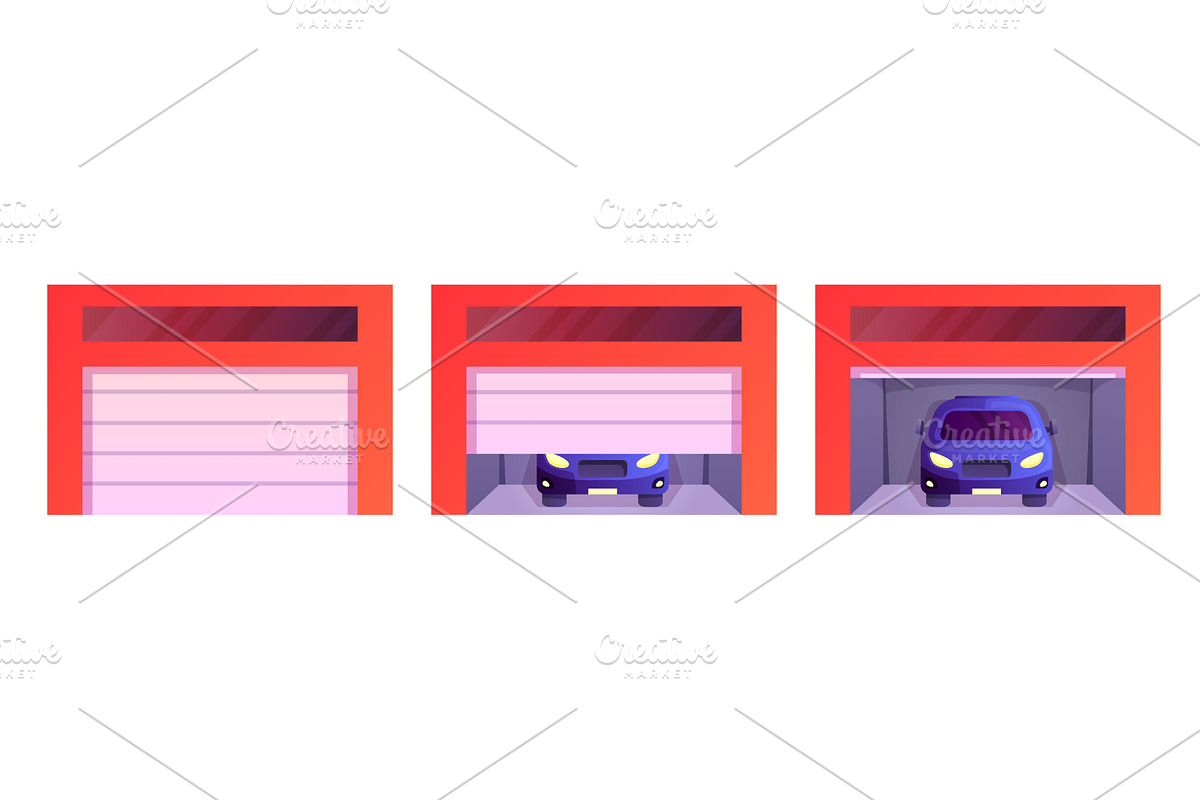 Garage opening door. Roller shutter, an Object Illustration by Stock-Smart-Start