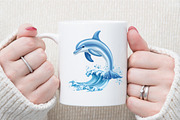 Watercolor Blue Nautical Clipart Bun, an Illustration by Sublimation Artist (Thumbnail 5 of 6)