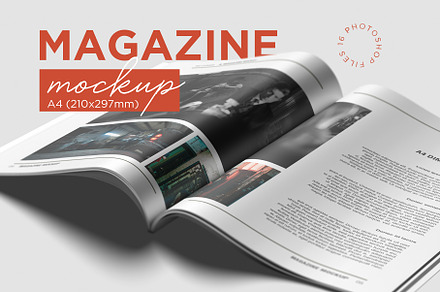 A4 Magazine Mockup, a Books & Magazine Mockup by graphiccrew