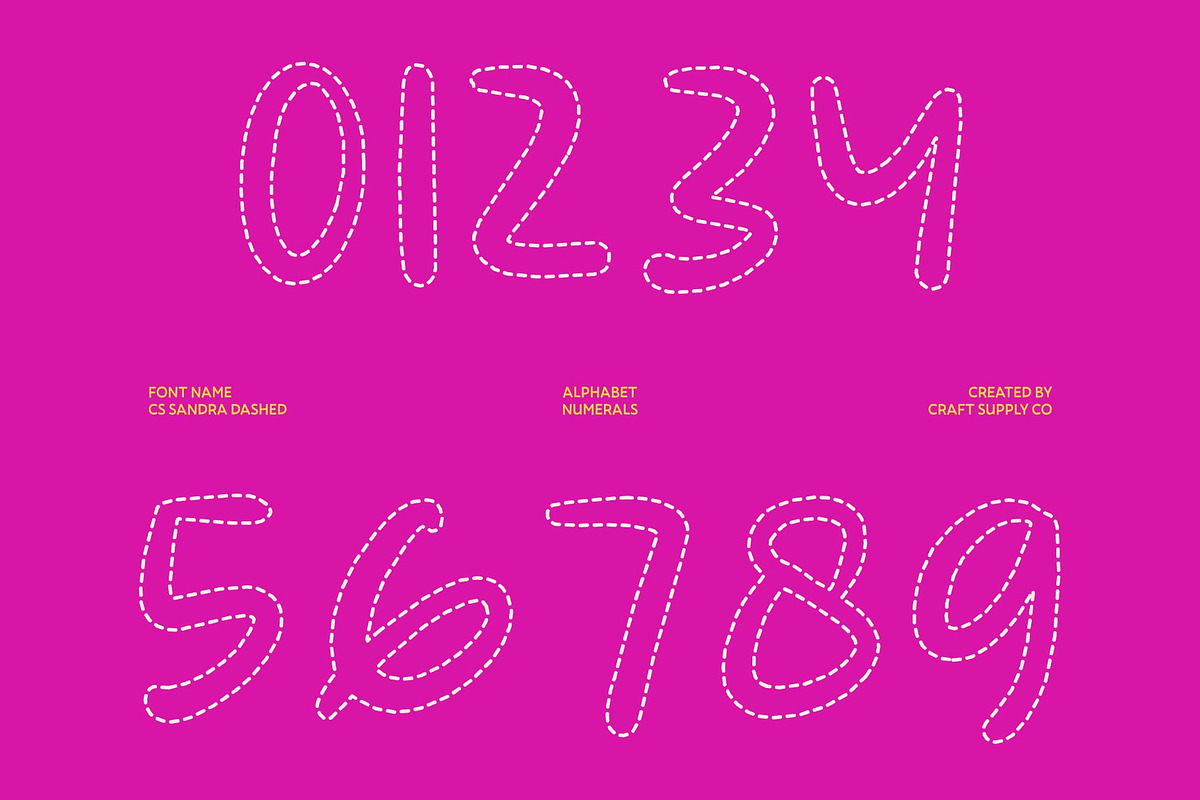 CS Sandra Dashed, a Script Font by Craft Supply Co. (Photo 6 of 8)