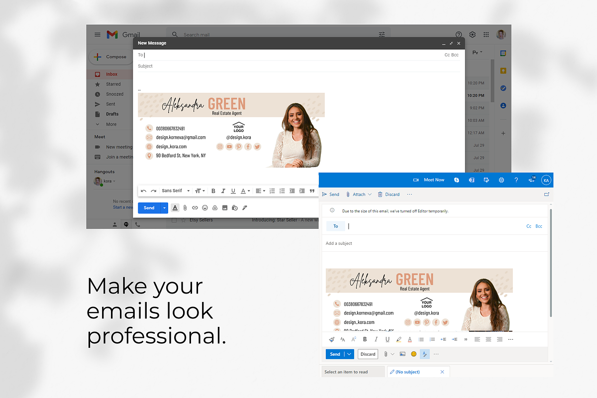 Real Estate Email Signature Template, an Email Template by DesignKora (Photo 2 of 3)