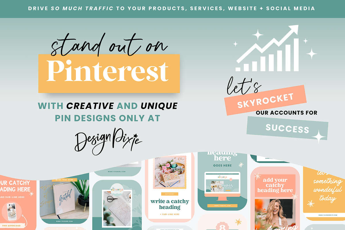 Enchanting Pinterest Templates, a Social Media Template by Design Pixie (Photo 5 of 6)