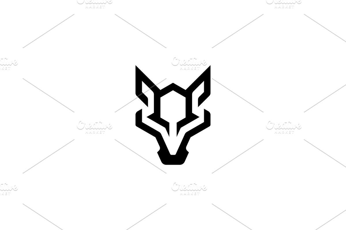 Modern Wolf Head Logo Template, a Branding & Logo Template by MenkType Studio (Photo 3 of 3)