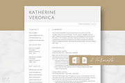 Modern Resume Template - Katherine, a Resume Template by AntDesignStudio (Thumbnail 1 of 9)