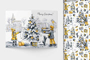 Gristmas winter digital paper, a Pattern Graphic by Artmanata (Thumbnail 11 of 12)