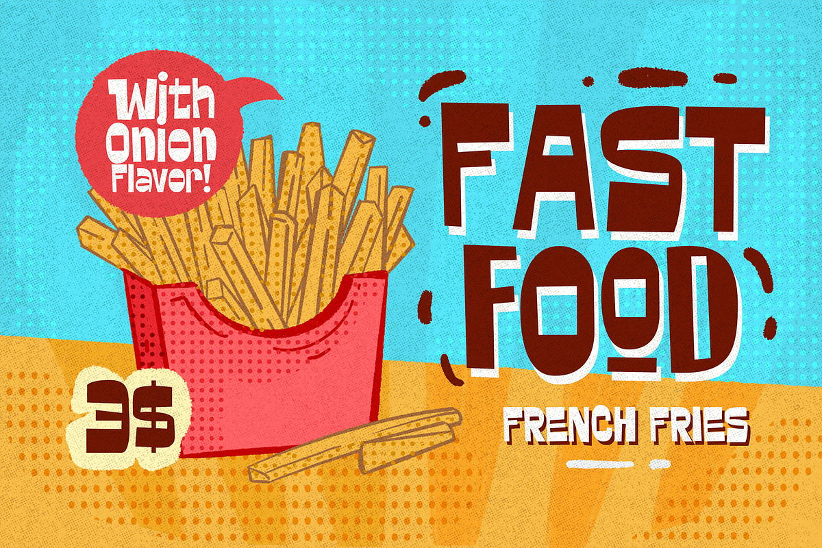 Krenzy Crispy - Crunchy Display Font, a Sans Serif Font by Arterfak Project (Photo 8 of 12)