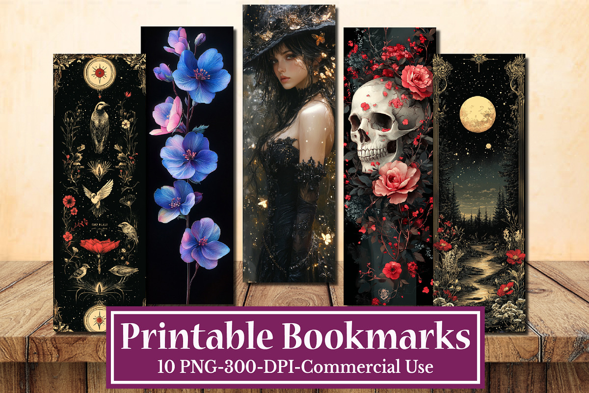 Fantasy Printable Bookmarks, an Illustration by Rose Art (Photo 1 of 2)