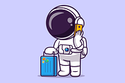 Cute Astronaut Traveling Cartoon, a Technology Illustration by Catalyst Labs (Thumbnail 3 of 3)
