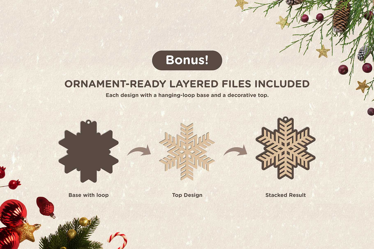 Snowflake SVG Bundle Ornaments Vol 2, an Object Graphic by Seaquint (Photo 4 of 8)