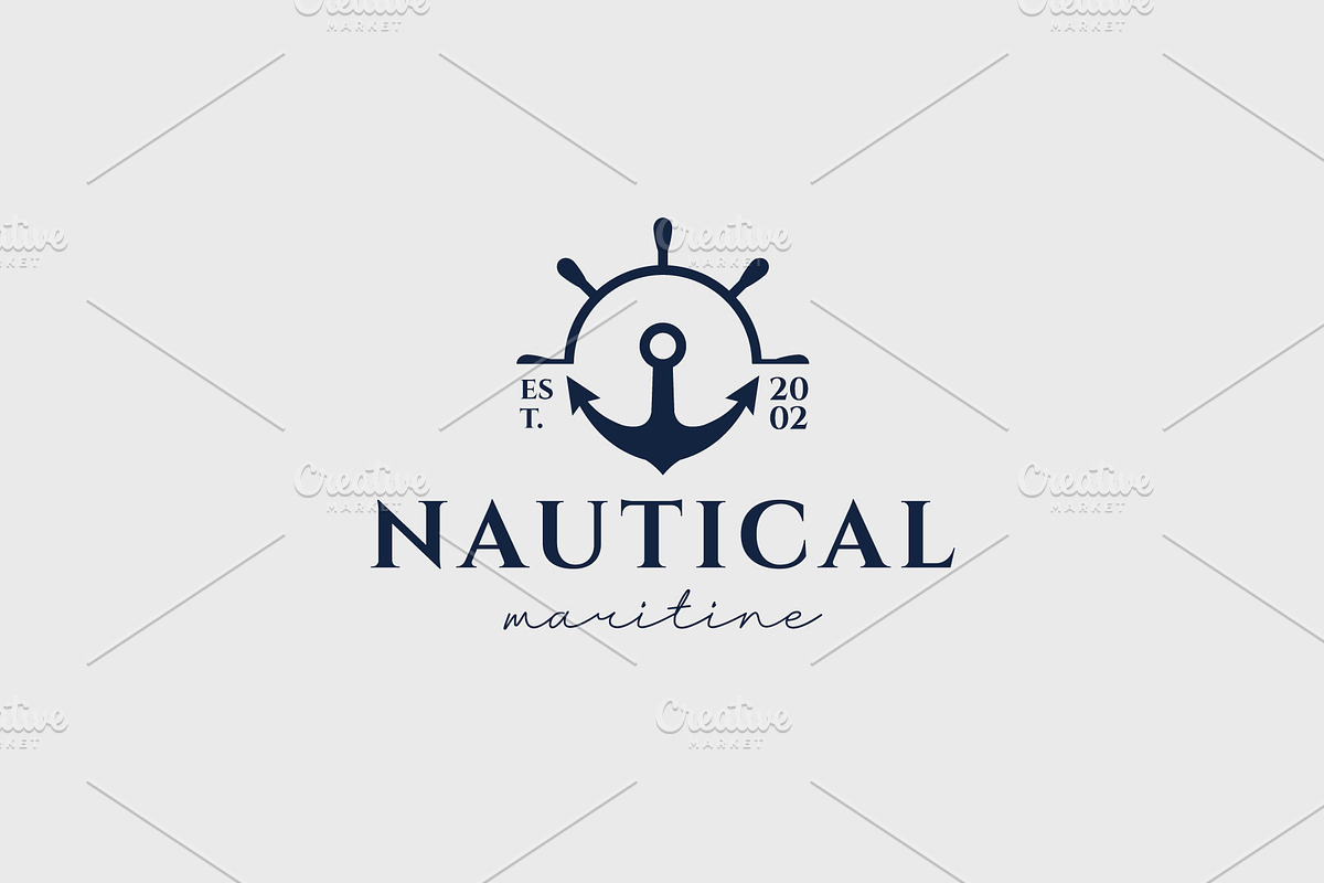 Nautical logo icon illustration, a Branding & Logo Template by Dyn Studio