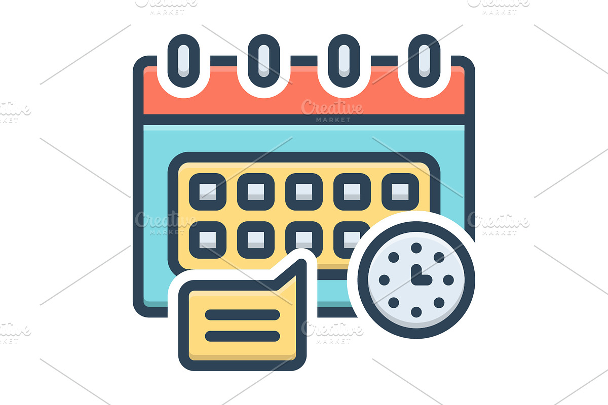 Schedule time color icon, a Duotone Icon by Creative priyanka
