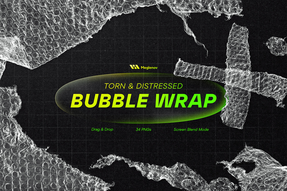 Torn & Distressed Bubble Wrap, a Texture Graphic by Meglenov (Photo 1 of 14)
