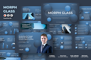 Morph Glass - Business PowerPoint, a Presentation Template by QR Design Studio