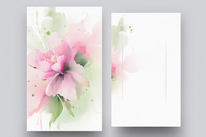 Pink floral watercolor design, a Photo by Beautiful things