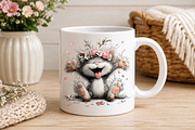 Floral Kitten Clipart, a Seasonal Illustration by CreationArt (Thumbnail 4 of 7)
