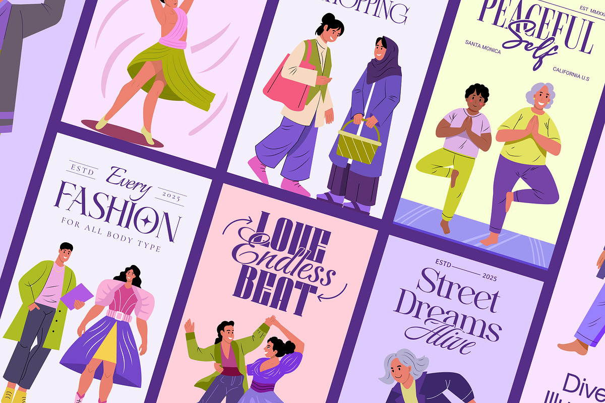Diversity Illustrations Art Set, a Person Illustration by Brickclay (Photo 3 of 10)