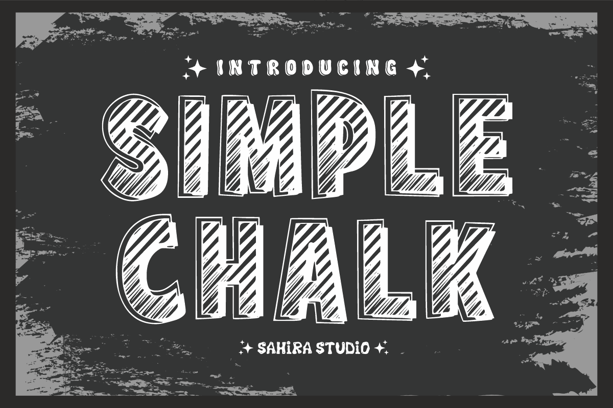 Simple Chalk - Hand Drawn Font, a Sans Serif Font by Sahira Studio (Photo 1 of 4)