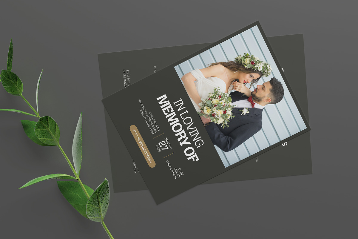 Heaven Funeral Program Template, an Invitation Template by Creatiya Type (Photo 6 of 6)