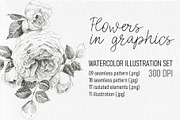 Flowers Graphics, an Object Illustration by Budogoshch (Thumbnail 1 of 8)