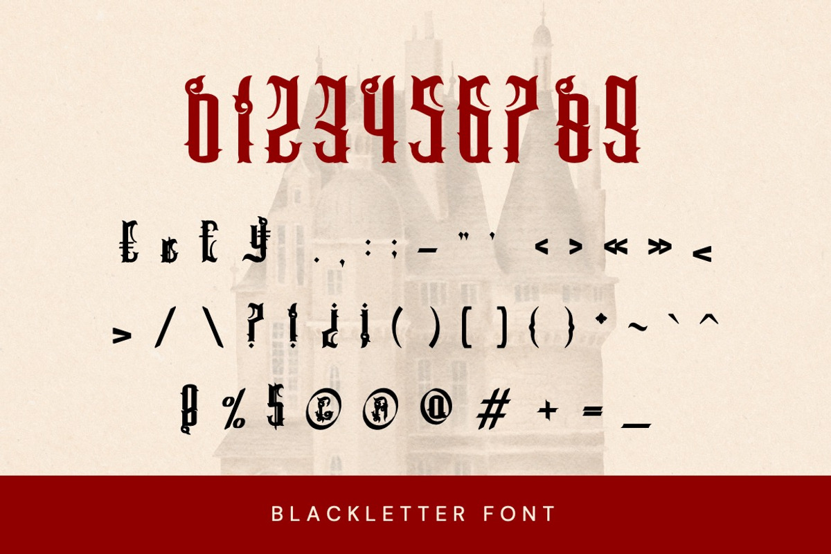 Bogward - Blackletter Font, a Blackletter Font by Dhabee (Photo 6 of 16)