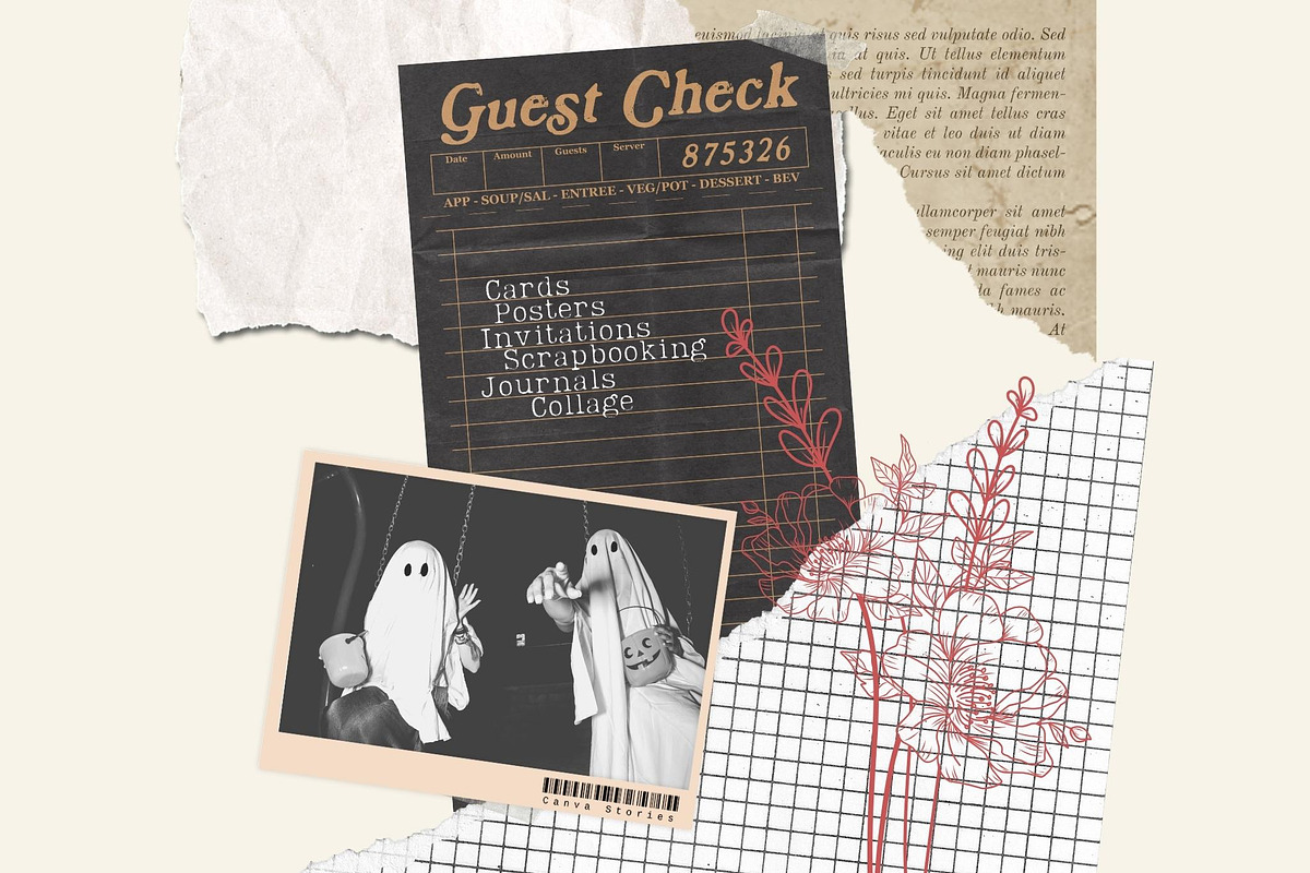 Vintage Restaurant | Guest Check, a Background Graphic by Factoryluv Shop (Photo 5 of 7)