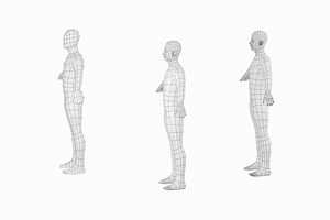 Male Body In A-pose Base Mesh