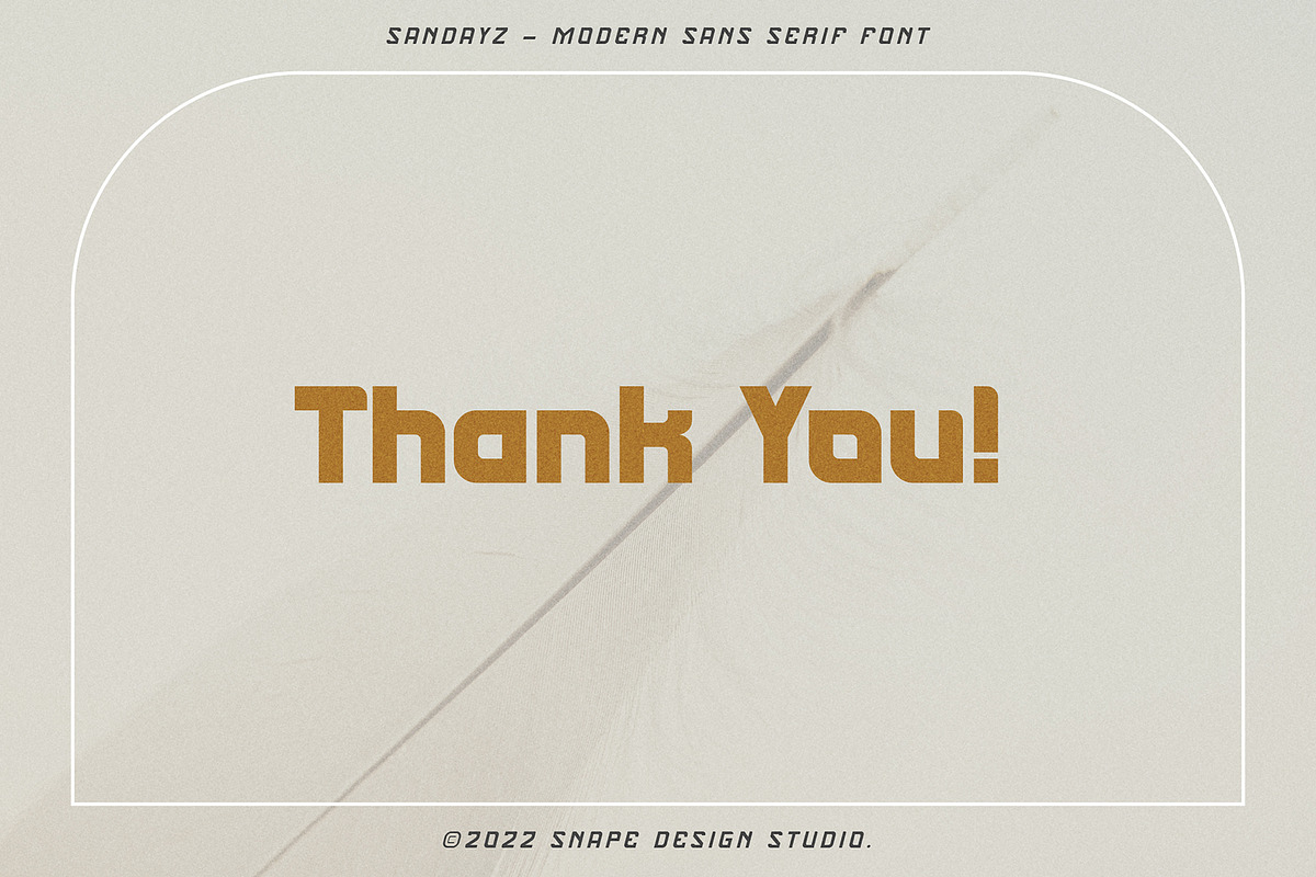 Sandayz - Modern Sans Serif, a Sans Serif Font by Snape Design Studio (Photo 5 of 5)
